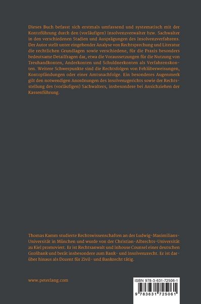 Produktbild: Kontofuehrung in der Insolvenz