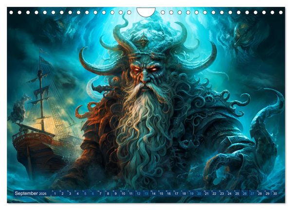 Produktbild: Seemannsgarn - Mythen, Legenden und Geschichten der Seefahrer (Wandkalender 2026 DIN A4 quer), CALVENDO Monatskalender