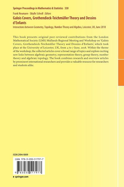 Produktbild: Galois Covers, Grothendieck-Teichm&uuml;ller Theory and Dessins d'Enfants