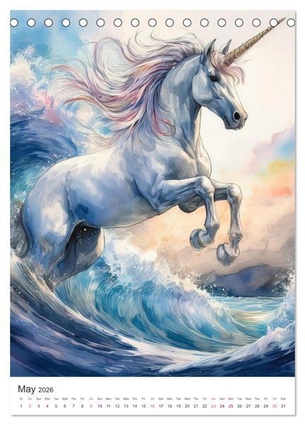 Produktbild: Fantastic horses from myths and legends (Desk Calendar 2026 DIN A5 portrait), CALVENDO 12 Month DeskCalendar