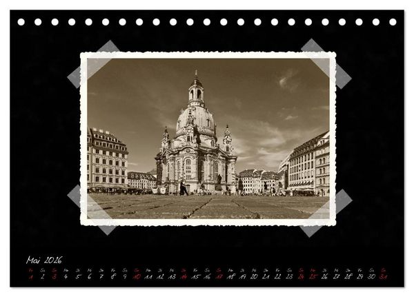 Produktbild: Dresden - Ein Kalender mit Fotografien wie aus einem alten Fotoalbum (Tischkalender 2026 DIN A5 quer), CALVENDO Monatskalender