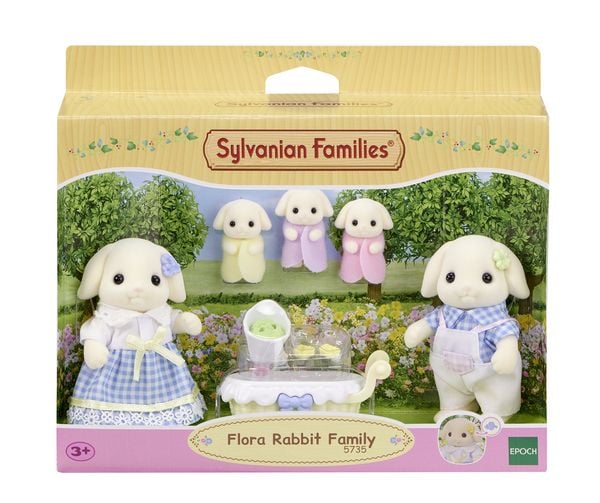 Produktbild: Sylvanian Families 5735 - Flora Rabbit Family, Kaninchen-Familie, Spielset