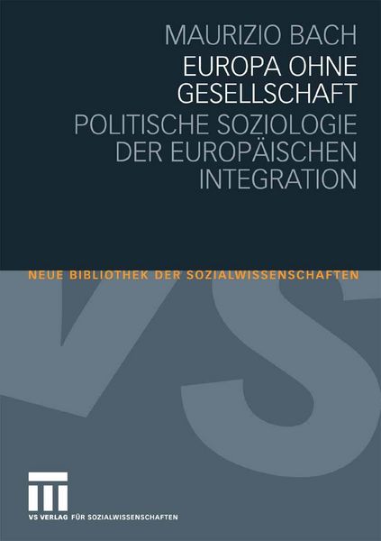 Produktbild: Europa ohne Gesellschaft