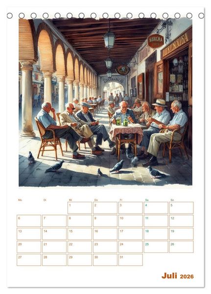 Produktbild: Andalusische Augenblicke (Tischkalender 2026 DIN A5 hoch), CALVENDO Monatskalender