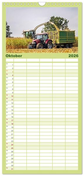Produktbild: Familienplaner 2026 - Landwirtschaft im Norden mit 5 Spalten (Wandkalender, 21 x 45 cm) CALVENDO