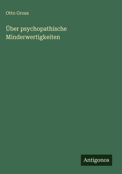 Produktbild: &Uuml;ber psychopathische Minderwertigkeiten
