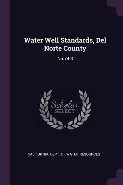 Produktbild: Water Well Standards, Del Norte County