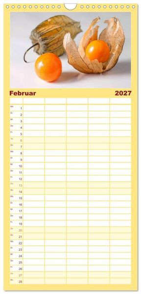 Produktbild: Familienplaner 2027 - Kulinarische Kompositionen mit 5 Spalten (Wandkalender, 21 x 45 cm) CALVENDO