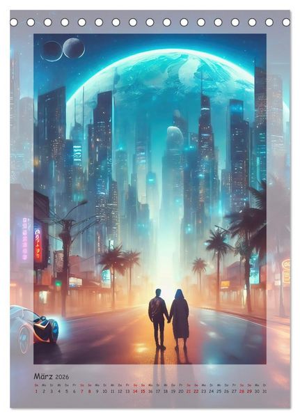 Produktbild: Entdecke die Zukunft - Future World mit KI (Tischkalender 2026 DIN A5 hoch), CALVENDO Monatskalender