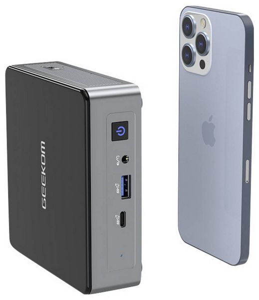 Produktbild: GEEKOM Mini PC Air12 2026 Edition Intel&reg; Pentium&reg; Gold 7505 3.5 GHz 8 GB RAM 512 GB SSD Intel UHD Graphics Win 11 Pro Mini Air12-PT7505-1