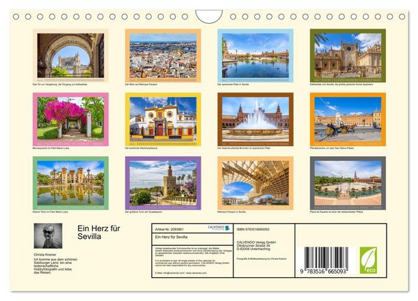Produktbild: Ein Herz f&uuml;r Sevilla (Wandkalender 2026 DIN A4 quer), CALVENDO Monatskalender