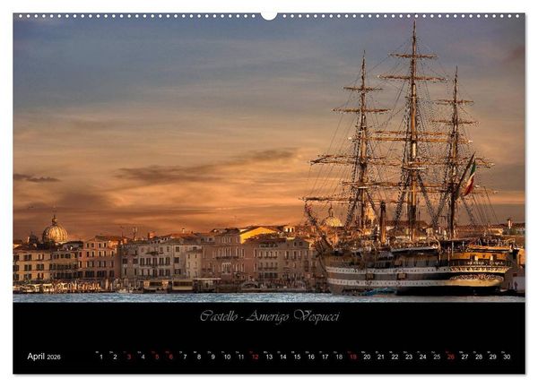 Produktbild: Venedig &ndash; La Serenissima (hochwertiger Premium Wandkalender 2026 DIN A2 quer), Kunstdruck in Hochglanz