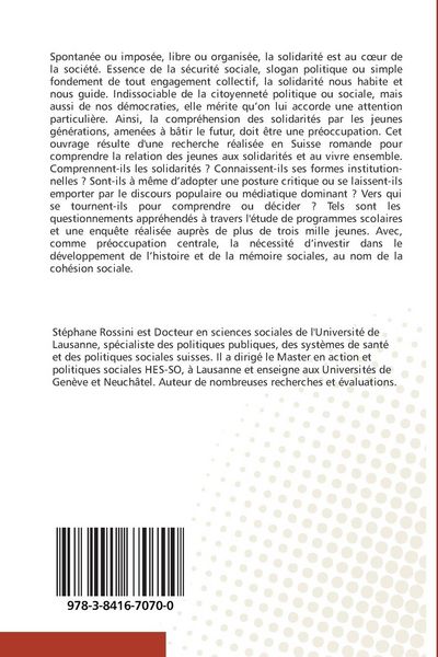 Produktbild: Les jeunes et la solidarit&eacute;