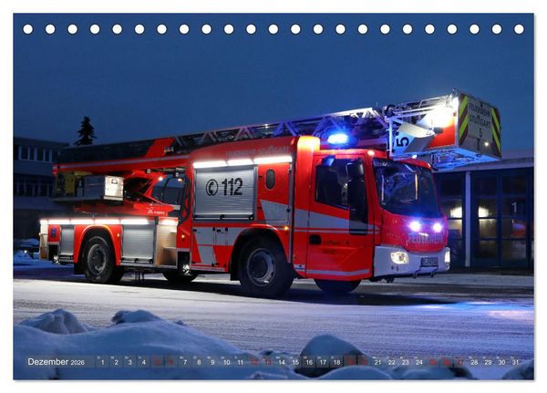 Produktbild: Einsatzfahrzeuge der Feuerwehr Stuttgart (Tischkalender 2026 DIN A5 quer), CALVENDO Monatskalender