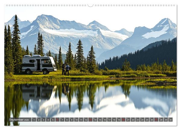 Produktbild: Abenteuer Wildcamping - Mit dem Camper um die Welt (hochwertiger Premium Wandkalender 2026 DIN A2 quer), Kunstdruck in Hochglanz