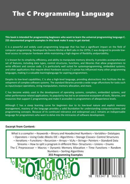 Produktbild: The C Programming Language - C Programming for Beginner's with 255 Practical Programming Examples