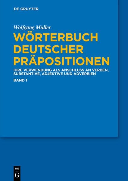 Produktbild: W&ouml;rterbuch deutscher Pr&auml;positionen