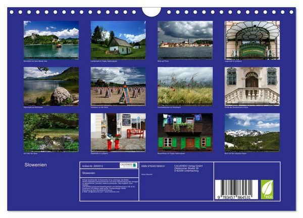 Produktbild: Slowenien (Wandkalender 2026 DIN A4 quer), CALVENDO Monatskalender