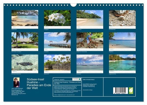Produktbild: S&uuml;dsee-Insel Huahine - Paradies am Ende der Welt (Wandkalender 2027 DIN A3 quer), CALVENDO Monatskalender
