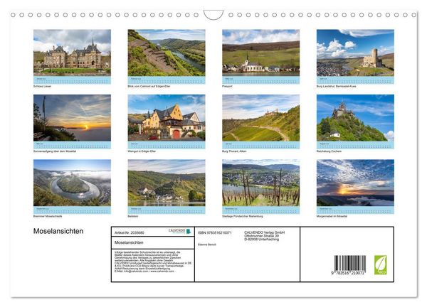 Produktbild: Moselansichten (Wandkalender 2026 DIN A3 quer), CALVENDO Monatskalender