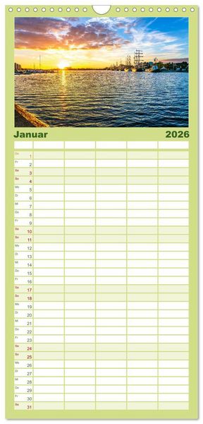 Produktbild: Familienplaner 2026 - Wilhelmshaven - Bezaubernde Momente mit 5 Spalten (Wandkalender, 21 x 45 cm) CALVENDO
