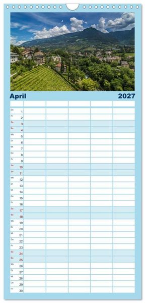 Produktbild: Familienplaner 2027 - MAGISCHES S&Uuml;DTIROL mit 5 Spalten (Wandkalender, 21 x 45 cm) CALVENDO