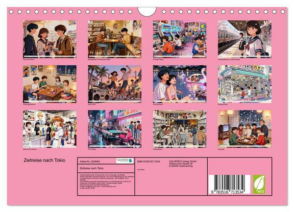 Produktbild: Zeitreise nach Tokio (Wandkalender 2026 DIN A4 quer), CALVENDO Monatskalender