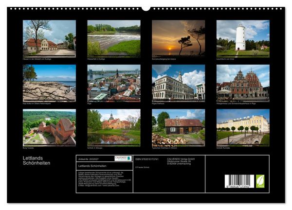 Produktbild: Lettlands Sch&ouml;nheiten (hochwertiger Premium Wandkalender 2026 DIN A2 quer), Kunstdruck in Hochglanz