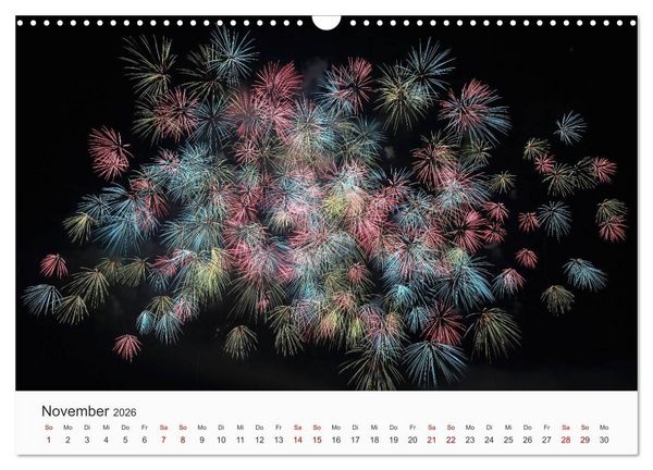 Produktbild: Feuerwerke - Kunstwerke am Himmel (Wandkalender 2026 DIN A3 quer), CALVENDO Monatskalender