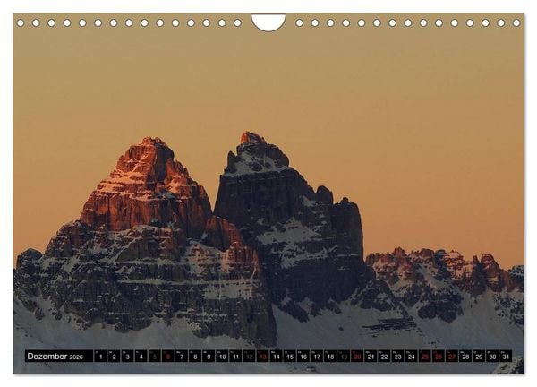 Produktbild: Die Drei Zinnen - Unesco Weltnaturerbe (Wandkalender 2026 DIN A4 quer), CALVENDO Monatskalender