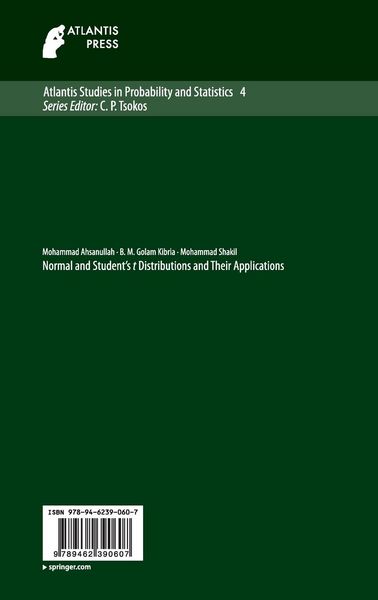 Produktbild: Normal and Student&acute;s t Distributions and Their Applications