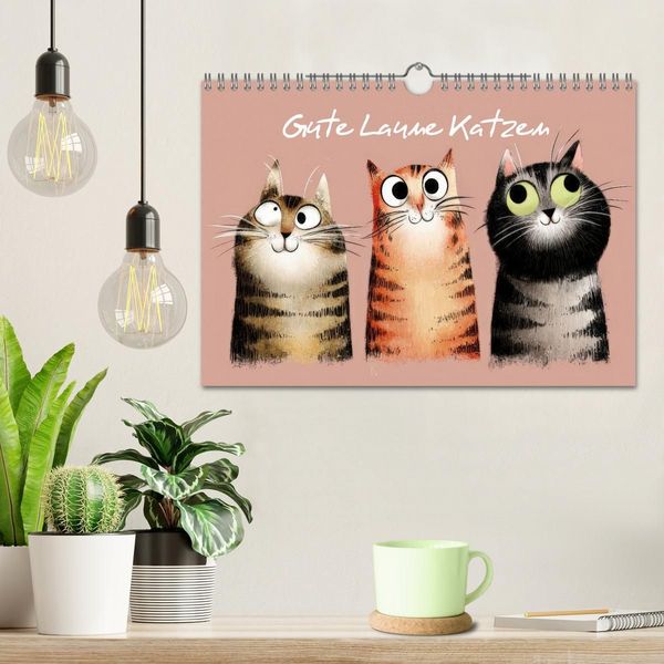 Produktbild: Gute Laune Katzen (Wandkalender 2027 DIN A4 quer), CALVENDO Monatskalender