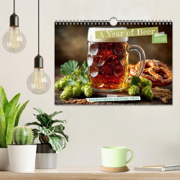 Produktbild: A Year of Beer - Bavarian Brews and Scenic Views (Wall Calendar 2026 DIN A4 landscape), CALVENDO 12 Month Wall Calendar