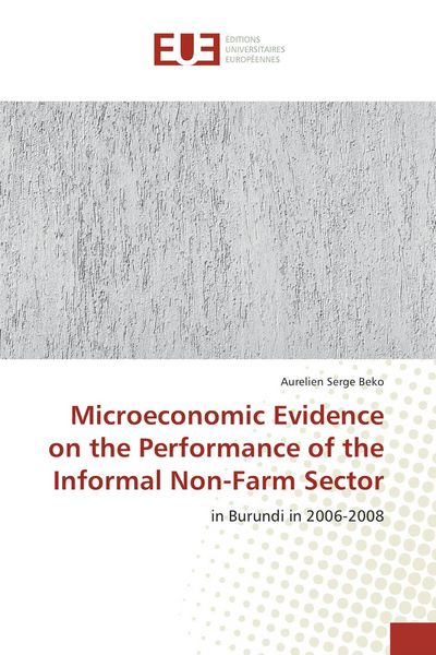 Produktbild: Microeconomic Evidence on the Performance of the Informal Non-Farm Sector