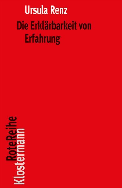 Produktbild: Die Erkl&auml;rbarkeit von Erfahrung