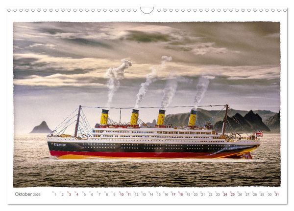 Produktbild: Modellschiffe in Szene gesetzt. (Wandkalender 2026 DIN A3 quer), CALVENDO Monatskalender