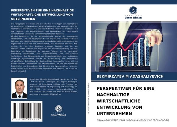Perspektiven für eine Nachhaltige Wirtschaftliche Entwicklung von Unternehmen, Taschenbuch von Bekmirzayev M. Adashaliyevich, Verlag Unser Wissen,