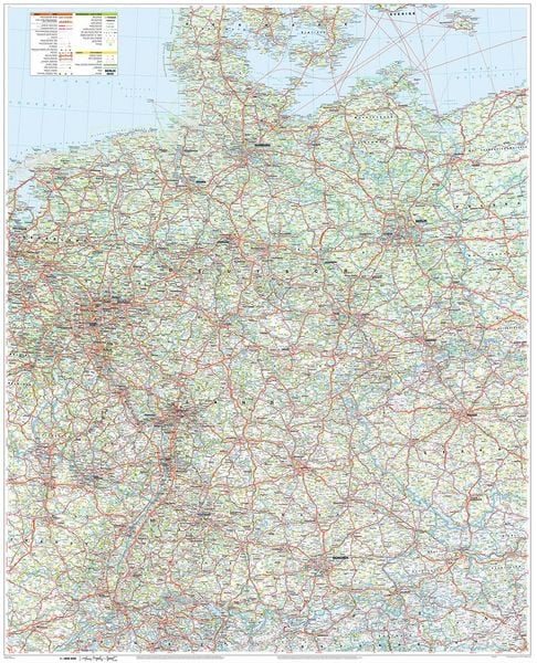 Produktbild: MARCO POLO Gro&szlig;e Deutschlandkarte mit L&auml;ndergrenzen, plano in H&uuml;lse