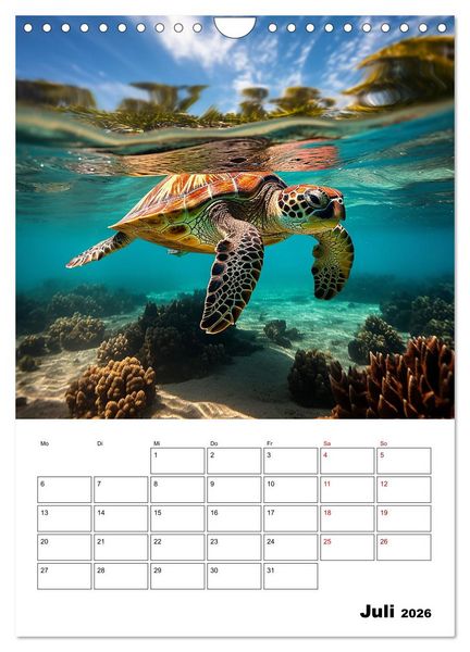 Produktbild: T&uuml;rkisblauer Genuss (Wandkalender 2026 DIN A4 hoch), CALVENDO Monatskalender