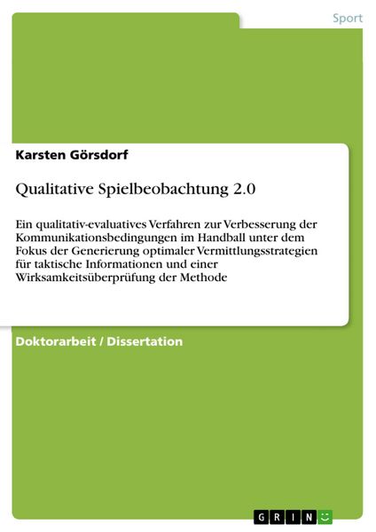 Produktbild: Qualitative Spielbeobachtung 2.0