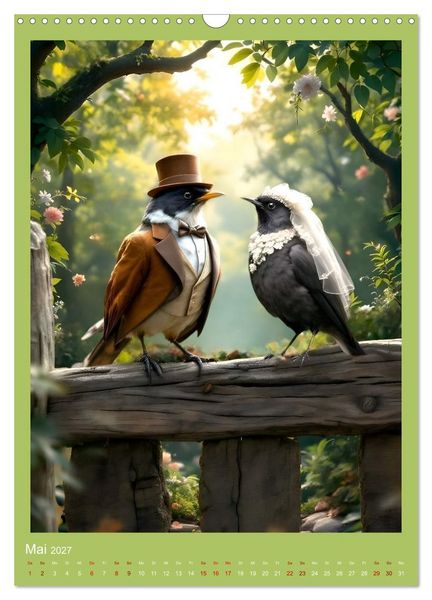 Produktbild: Nicht nur ein Vogel wollte Hochzeit halten (Wandkalender 2027 DIN A3 hoch), CALVENDO Monatskalender
