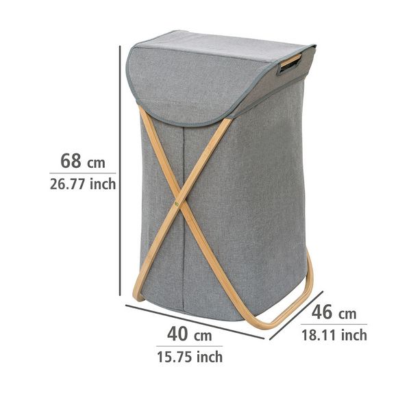 Produktbild: W&auml;schesammler Mod. Bahari aus Bambus, W&auml;schekorb, 79 l