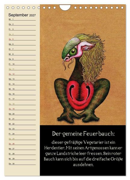 Produktbild: Fabelhafte Wesen / Geburtstagskalender (Wandkalender 2027 DIN A4 hoch), CALVENDO Monatskalender