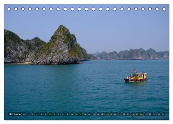 Produktbild: Naturwunder - Halong Bucht (Tischkalender 2027 DIN A5 quer), CALVENDO Monatskalender