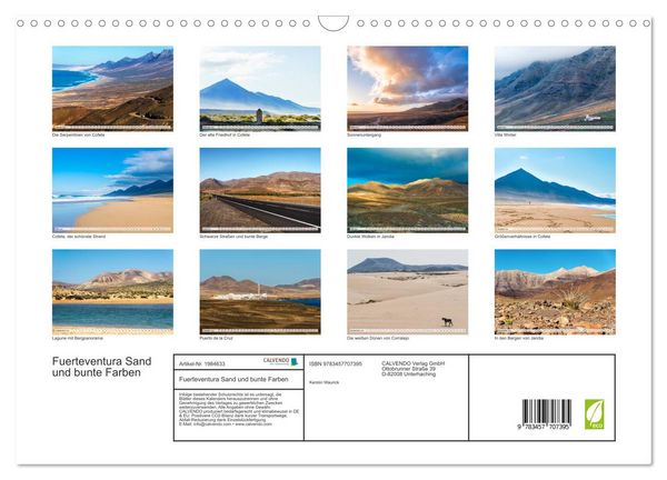 Produktbild: Fuerteventura Sand und bunte Farben (Wandkalender 2026 DIN A3 quer), CALVENDO Monatskalender