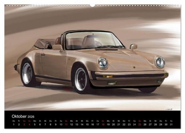 Produktbild: Porsche inspired Artwork by Reinhold Art&acute;s (hochwertiger Premium Wandkalender 2026 DIN A2 quer), Kunstdruck in Hochglanz