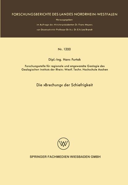 Produktbild: Die &raquo;Brechung&laquo; der Schiefrigkeit