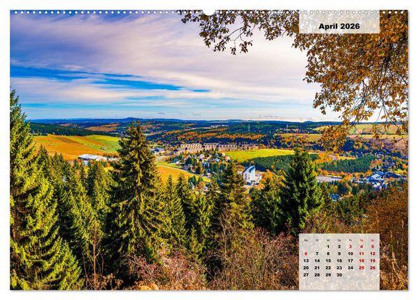 Produktbild: Oberwiesenthal und der Fichtelberg im Erzgebirge (Wandkalender 2026 DIN A2 quer), CALVENDO Monatskalender