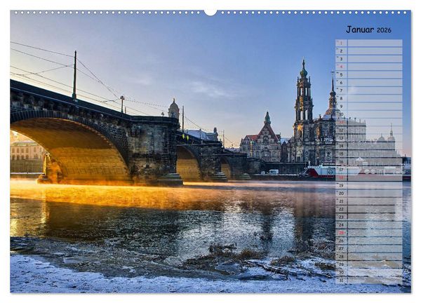 Produktbild: Dresden 2026 / Geburtstagskalender (Wandkalender 2026 DIN A2 quer), CALVENDO Monatskalender