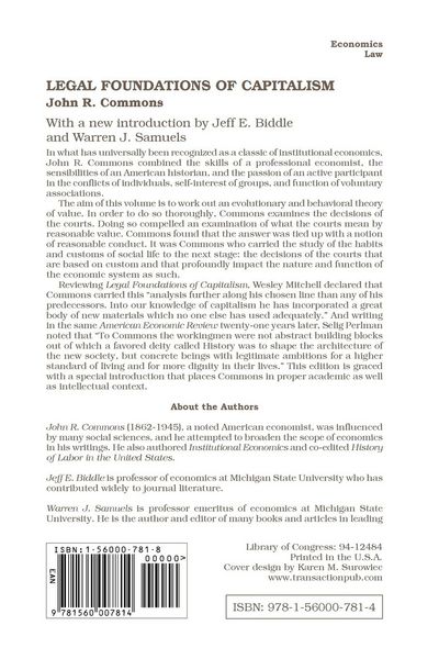 Produktbild: Legal Foundations of Capitalism